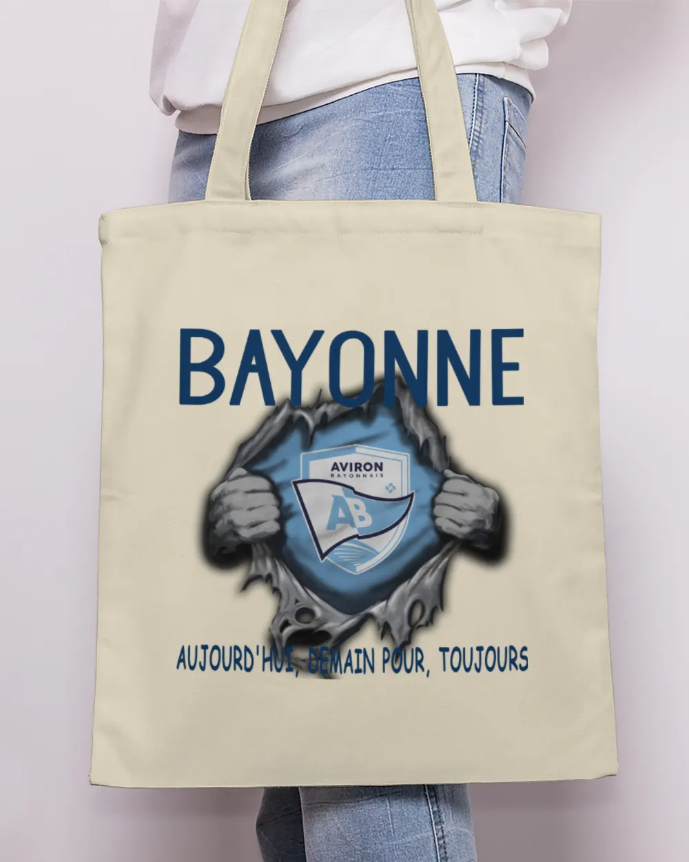Aviron Bayonnais Today Forever FRA Tote Bag - Printed in the EU natural onesize