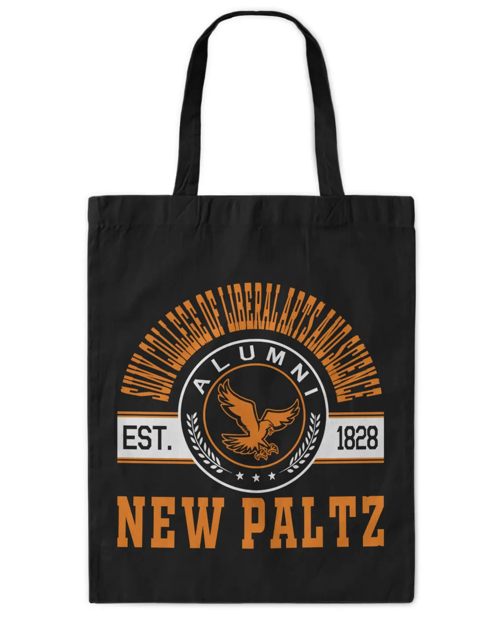SUNY CL of Liberal Arts and Science at New Paltz Lgo2 Tote Bag - Printed in the EU black onesize