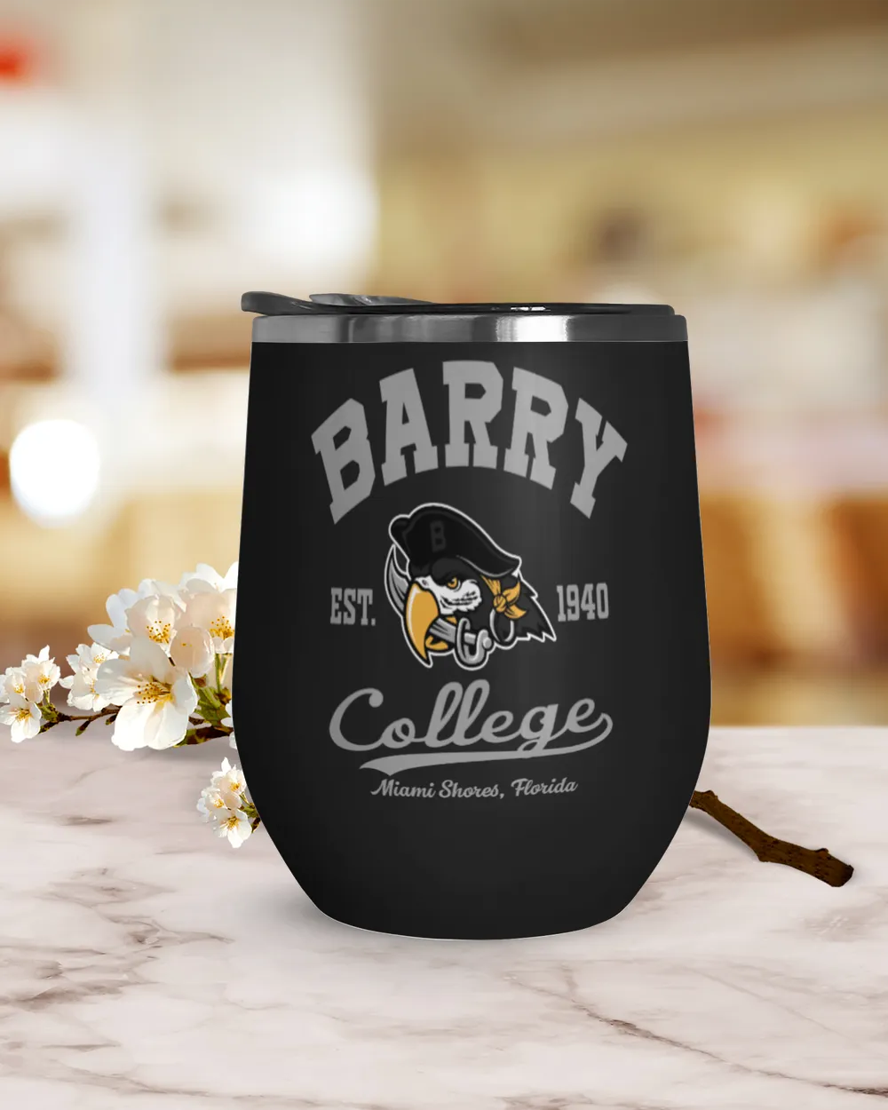 Barry CL FL Motto Wine Tumbler (12 oz) black 12oz