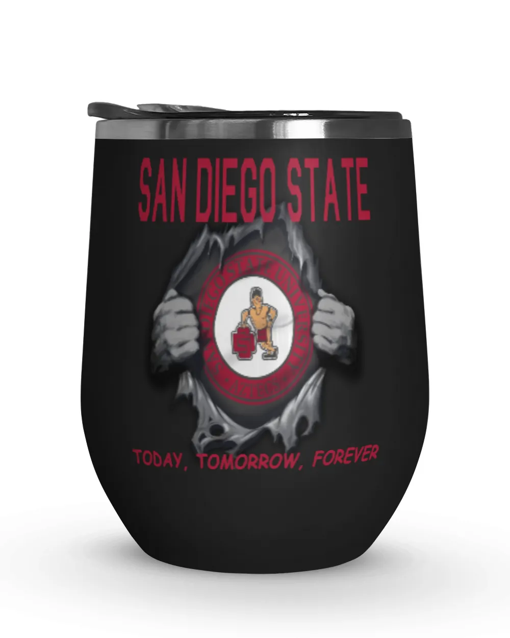San Diego State University Today forever US Wine Tumbler (12 oz) black 12oz