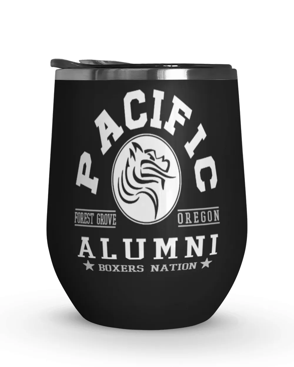 Pacific Uni OR Nation Wine Tumbler (12 oz) black 12oz