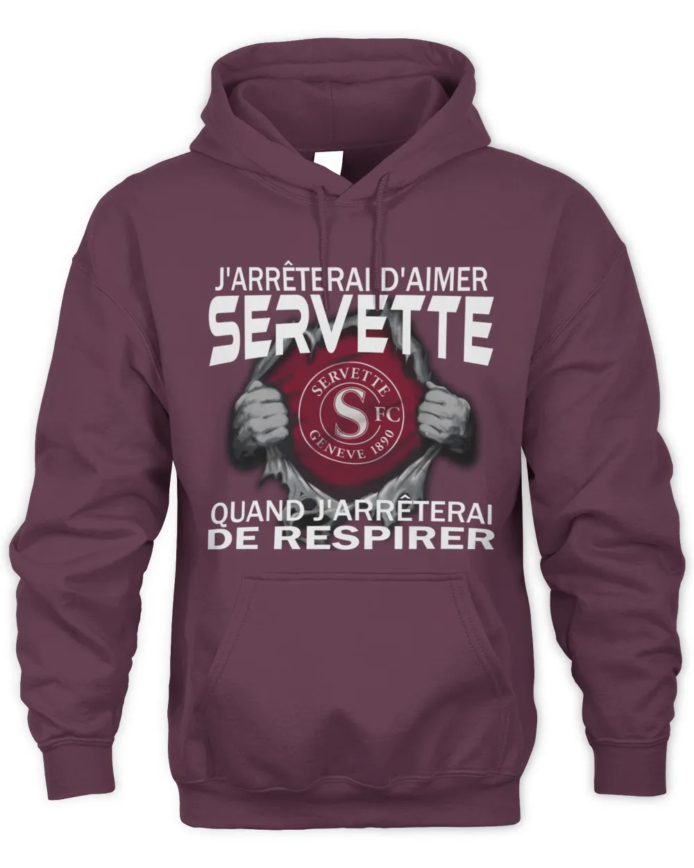 Servette FC I will only stop SWI Unisex Hoodie maroon s