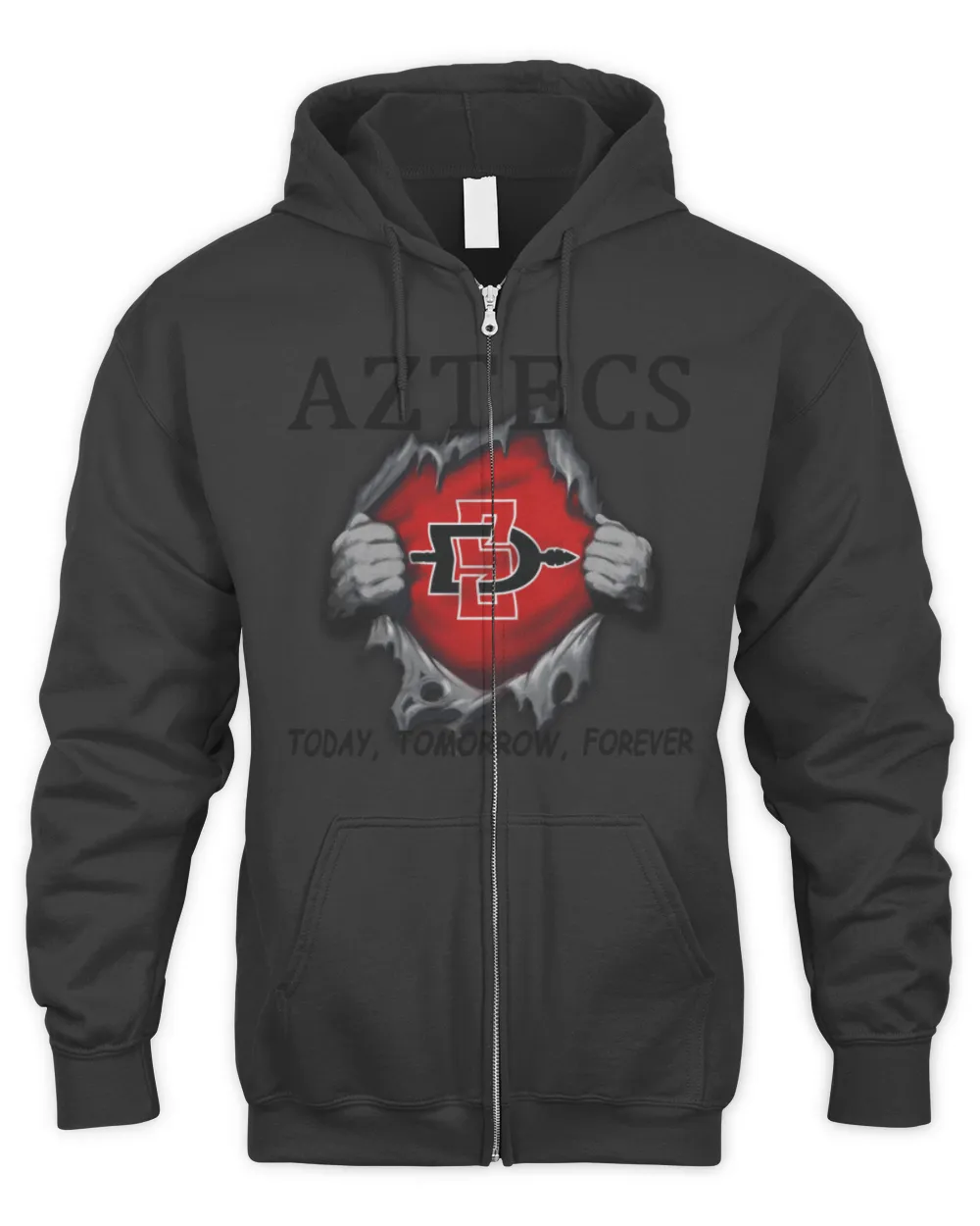 San Diego State Aztecs tomorrow forever US Men's Zip Hoodie black s