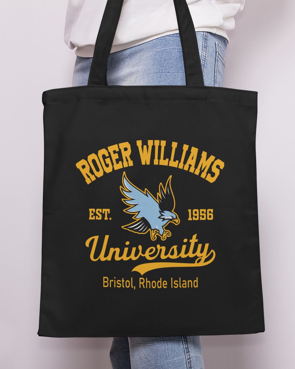 Roger Williams  Uni RI Motto Tote Bag - Printed in the EU black onesize