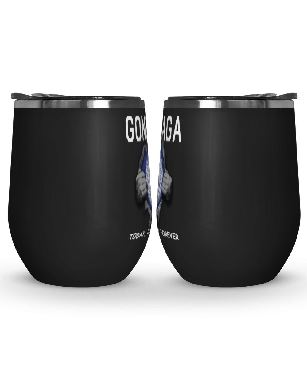Gonzaga University Today forever US Wine Tumbler (12 oz) black 12oz