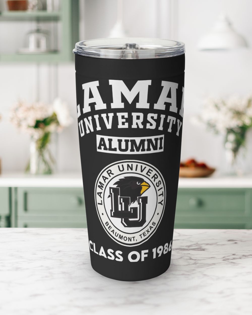 Lamar Uni Class of 1986 Viking Tumbler (20oz) black 20oz